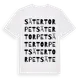 White t-shirt med Sätertorpet ordlek t-shirt