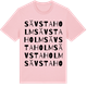 Pink Cotton t-shirt med Sävstaholm ordlek t-shirt