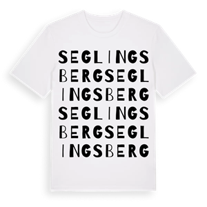 Seglingsberg ordlek t-shirt – ekologisk bomull t-shirt från Pinshirt