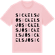Pink Cotton t-shirt med Sickelsjö ordlek t-shirt