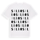 White t-shirt med Silbo ordlek t-shirt