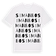 White t-shirt med Simanbo ordlek t-shirt