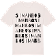 Vintage White t-shirt med Simanbo ordlek t-shirt