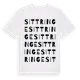White t-shirt med Sittringe ordlek t-shirt