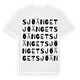 White t-shirt med Sjöänget ordlek t-shirt