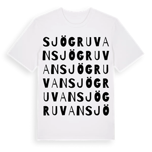 Sjögruvan ordlek t-shirt – ekologisk bomull t-shirt från Pinshirt