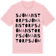 Pink Cotton t-shirt med Sjömanstorp ordlek t-shirt
