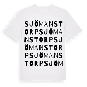 Sjömanstorp ordlek t-shirt – ekologisk bomull t-shirt från Pinshirt