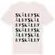 Vintage White t-shirt med Skälby ordlek t-shirt