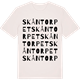 Vintage White t-shirt med Skåntorpet ordlek t-shirt