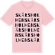 Pink Cotton t-shirt med Skärsholmen ordlek t-shirt