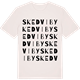 Vintage White t-shirt med Skedviby ordlek t-shirt