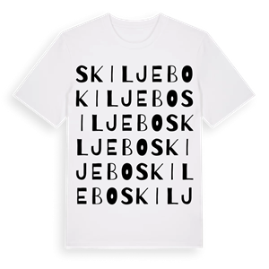 Skiljebo ordlek t-shirt – ekologisk bomull t-shirt från Pinshirt