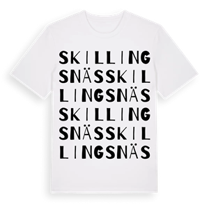 Skillingsnäs ordlek t-shirt – ekologisk bomull t-shirt från Pinshirt