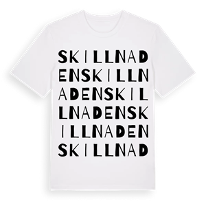 Skillnaden ordlek t-shirt – ekologisk bomull t-shirt från Pinshirt