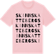 Pink Cotton t-shirt med Skinnskatteberg ordlek t-shirt
