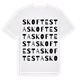 White t-shirt med Skoftesta ordlek t-shirt