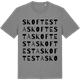 Mid Heather Gray t-shirt med Skoftesta ordlek t-shirt