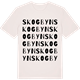Vintage White t-shirt med Skogbyn ordlek t-shirt