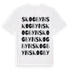 White t-shirt med Skogbyn ordlek t-shirt