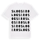 White t-shirt med Skogsbro ordlek t-shirt