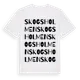 White t-shirt med Skogsholmen ordlek t-shirt