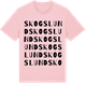 Pink Cotton t-shirt med Skogslund ordlek t-shirt