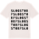 Vintage White t-shirt med Skogstorp ordlek t-shirt