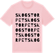 Pink Cotton t-shirt med Skogstorpet ordlek t-shirt