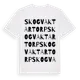 White t-shirt med Skogvaktartorp ordlek t-shirt