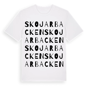 Skojarbacken ordlek t-shirt – ekologisk bomull t-shirt från Pinshirt