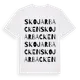 White t-shirt med Skojarbacken ordlek t-shirt