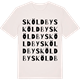 Vintage White t-shirt med Sköldby ordlek t-shirt