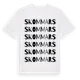 White t-shirt med Skommars ordlek t-shirt