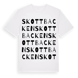 Skottbacken ordlek t-shirt – ekologisk bomull t-shirt från Pinshirt