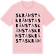Pink Cotton t-shirt med Skråmsta ordlek t-shirt