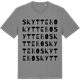 Mid Heather Gray t-shirt med Skyttebo ordlek t-shirt