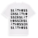 White t-shirt med Slätmossen ordlek t-shirt
