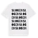 White t-shirt med Slogen ordlek t-shirt
