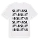 White t-shirt med Slutan ordlek t-shirt