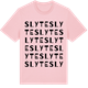 Pink Cotton t-shirt med Slyte ordlek t-shirt
