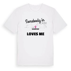 Någon i Smedstorp älskar mig t-shirt – ekologisk bomull t-shirt från Pinshirt
