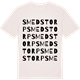 Vintage White t-shirt med Smedstorp ordlek t-shirt