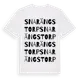 White t-shirt med Snarängstorp ordlek t-shirt
