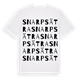 White t-shirt med Snarpsätra ordlek t-shirt