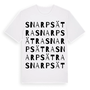 Snarpsätra ordlek t-shirt – ekologisk bomull t-shirt från Pinshirt