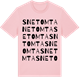 Pink Cotton t-shirt med Snetomta ordlek t-shirt