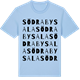 Blue Soul t-shirt med Södra Bysala ordlek t-shirt