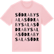 Pink Cotton t-shirt med Södra Bysala ordlek t-shirt