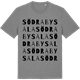 Mid Heather Gray t-shirt med Södra Bysala ordlek t-shirt